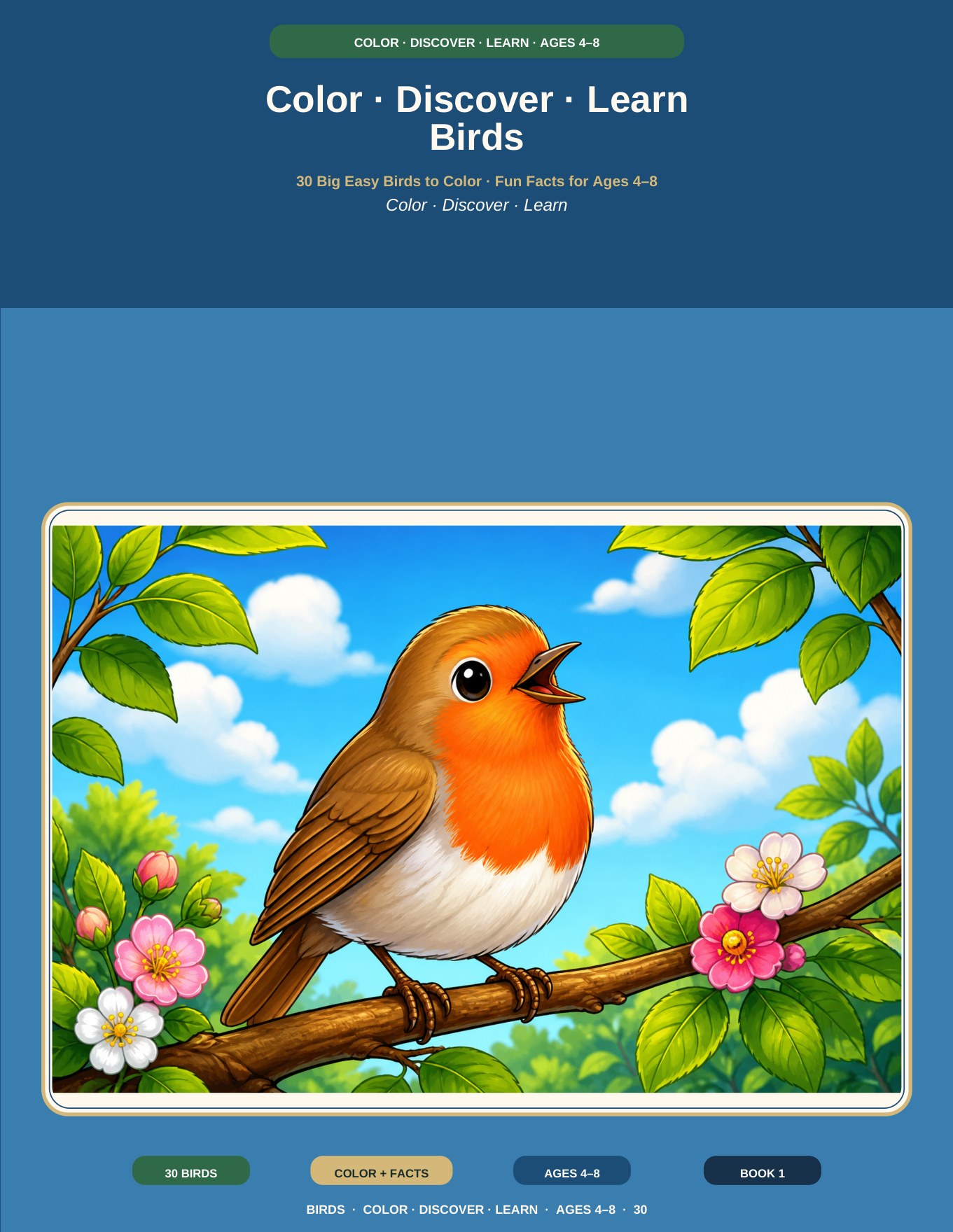 Cover of Color Discover Learn — Birds