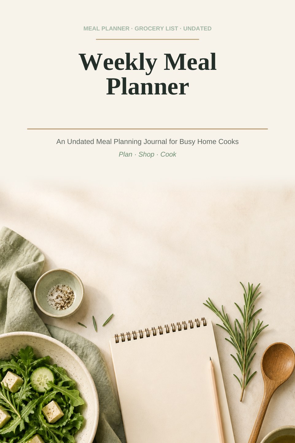Cover of Weekly Meal Planner & Grocery Log