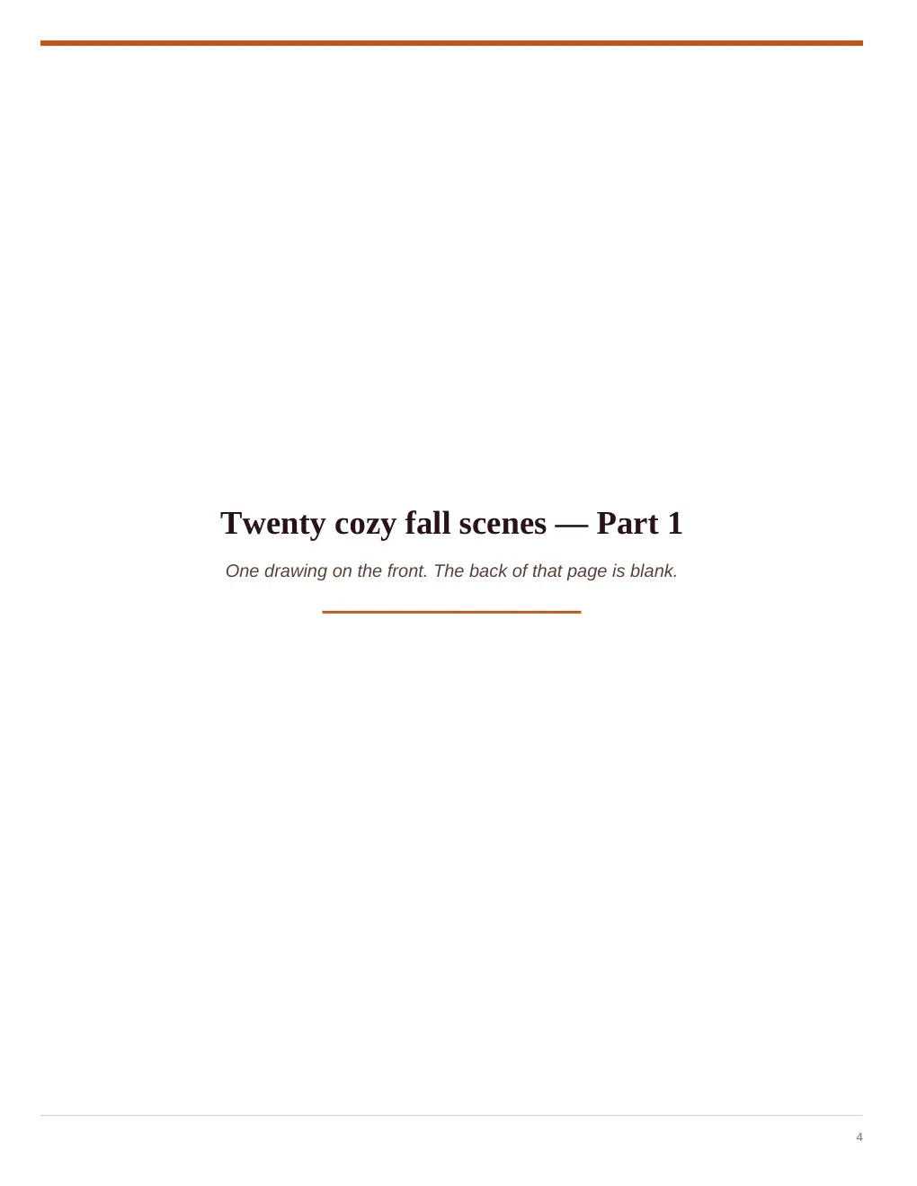 Interior sample 1 from Cozy Fall Coloring Book for Adults — Part 1
